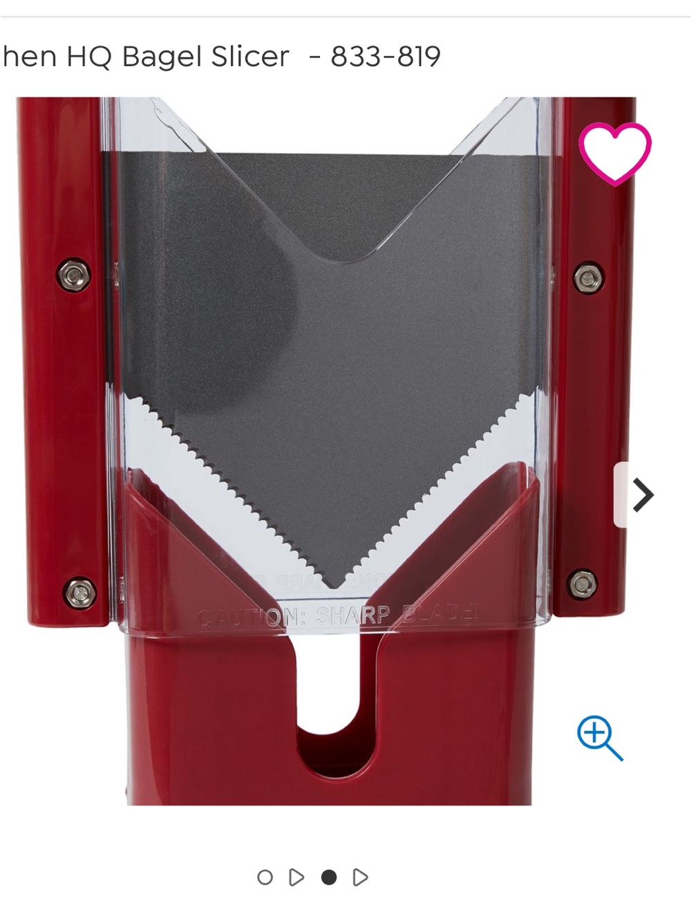 Bagel Slicer - Red Manual Kitchen Cutter